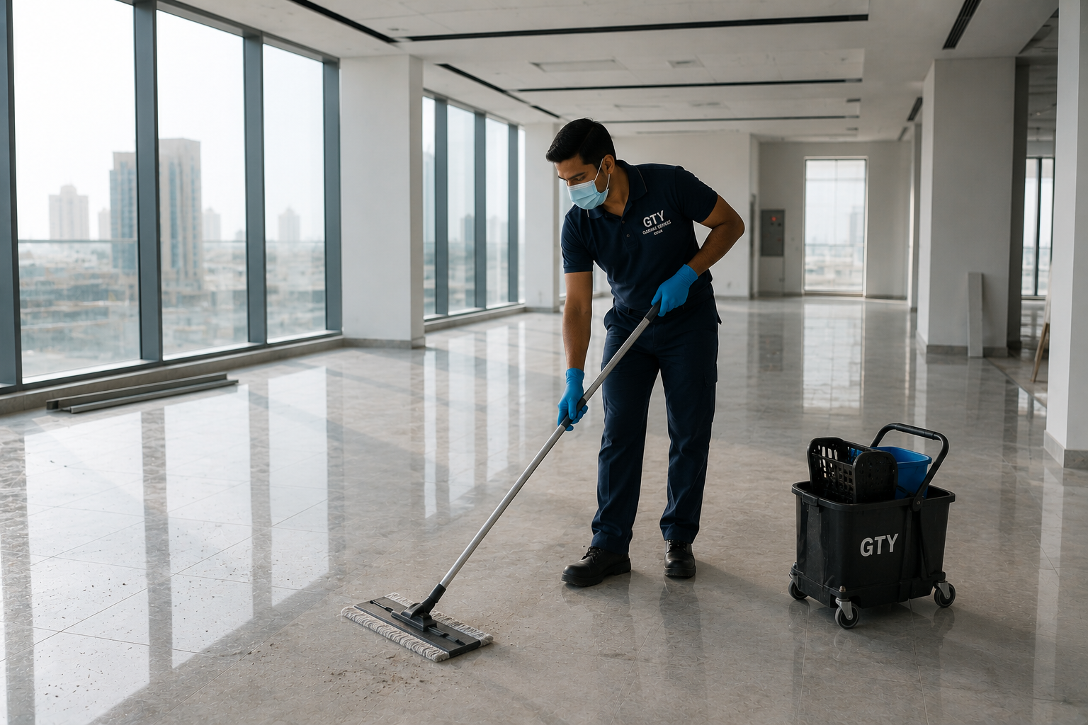 Post-construction cleaning on a new build